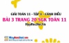 Giải bài 3 trang 20 Toán 11 tập 1 SGK Cánh Diều
